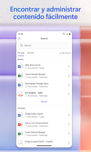 Captura de pantalla de Microsoft 365 Copilot