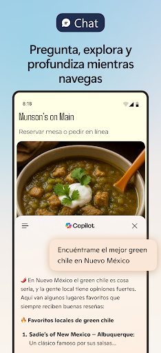 Captura de pantalla de Microsoft Edge:navegador de IA