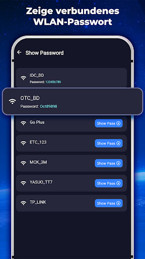 WLAN-Passwort-Anzeigeschlüssel Screenshot