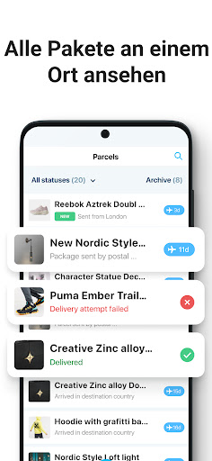 Sendungsverfolgung - paket app Screenshot