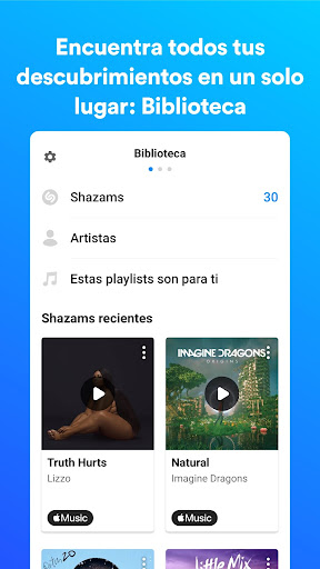 Captura de pantalla de Shazam: música y conciertos
