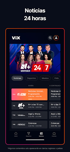 Captura de pantalla de ViX: TV, Deportes y Noticias