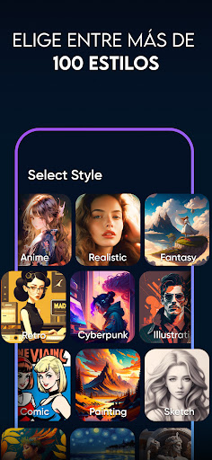 Captura de pantalla de Generador de arte con IA