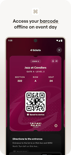 Captura de pantalla de SeatGeek – Tickets to Events