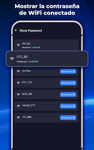 Captura de pantalla de Mostrar Contraseña Wifi