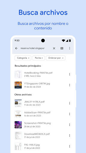 Captura de pantalla de Files de Google