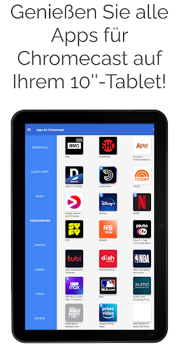 Apps für Chromecast Screenshot