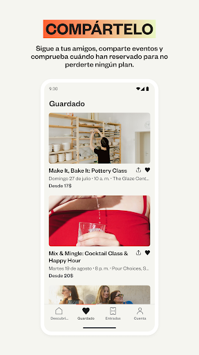 Captura de pantalla de Eventbrite App