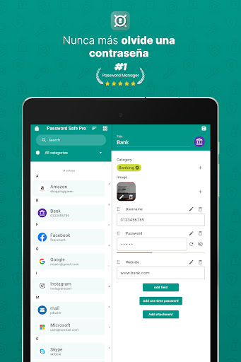 Captura de pantalla de Password Safe and Manager