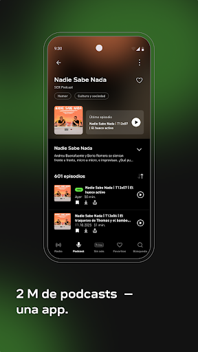 Captura de pantalla de radio.es - radio y podcast