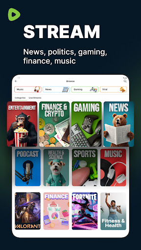 Captura de pantalla de Rumble: Stream & Watch Videos