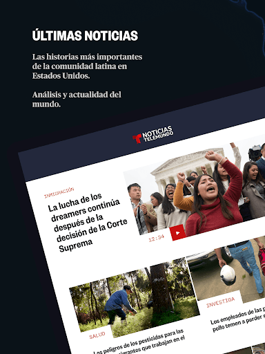 Captura de pantalla de Noticias Telemundo