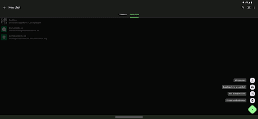 Captura de pantalla de Conversations (Jabber / XMPP)