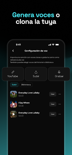 Captura de pantalla de Mureka: Radio y Música con IA