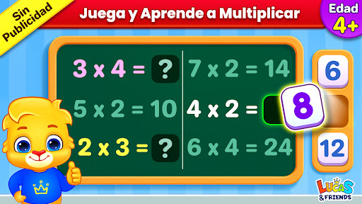 Captura de pantalla de Juegos de multiplicación niños