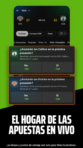Captura de pantalla de DraftKings Sportsbook & Casino