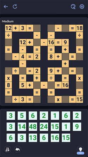 Captura de pantalla de Juego Matemático, Crossmath