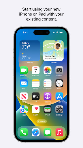 Captura de pantalla de Pasar a iOS