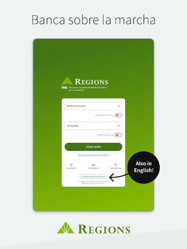 Captura de pantalla de Regions Bank