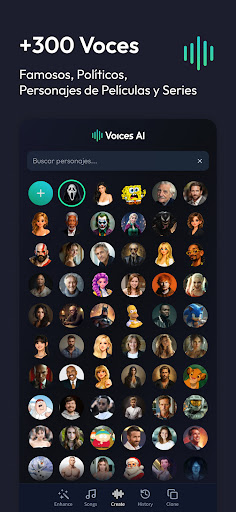 Captura de pantalla de Voices AI: Cambiador de Voz