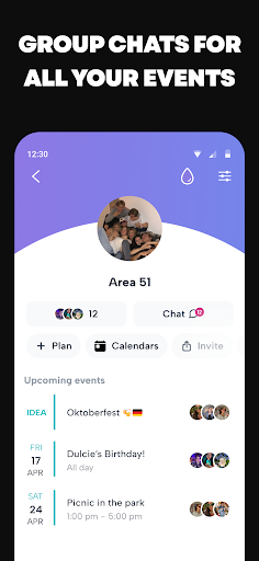 Captura de pantalla de Howbout: shared calendar