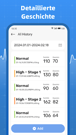 Blood Pressure Tracker Screenshot