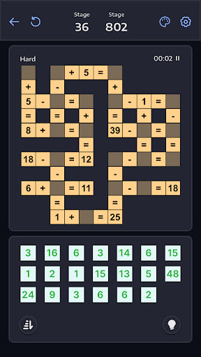 Mathematik-Puzzles - Crossmath Screenshot