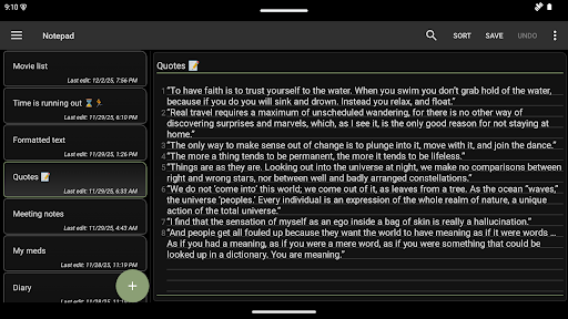 Notepad - simple notes screenshot