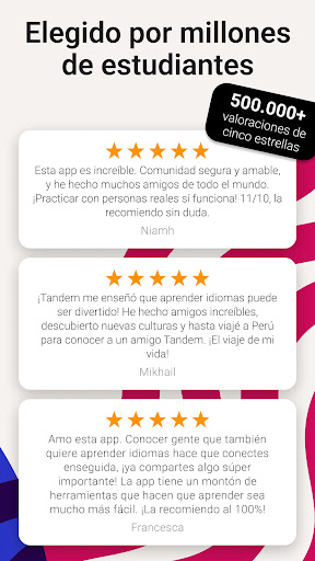 Captura de pantalla de Tandem: Intercambio de idiomas