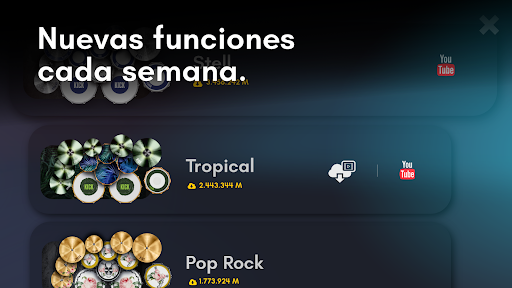 Captura de pantalla de Real Drum: batería electrónica