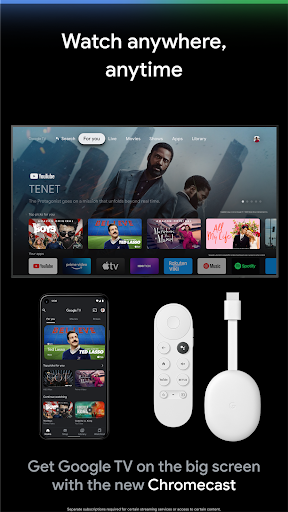 Captura de pantalla de Google TV