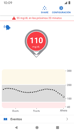 Captura de pantalla de Dexcom G6
