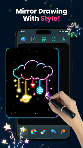 Captura de pantalla de Magic Doodle: Glow Art Drawing