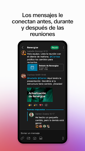 Captura de pantalla de Webex