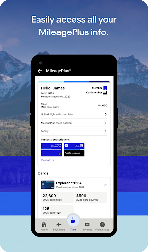 Captura de pantalla de United Airlines