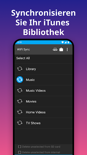 iSyncr: iTunes auf Android Screenshot