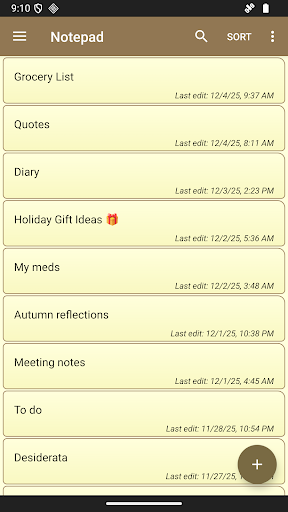 Notepad - simple notes screenshot