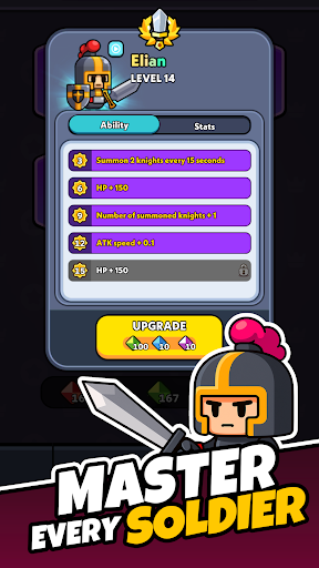 Captura de pantalla de Tiny Warriors Rush: Idle TD