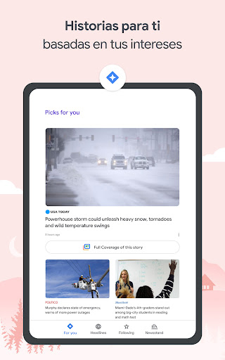 Captura de pantalla de Google News