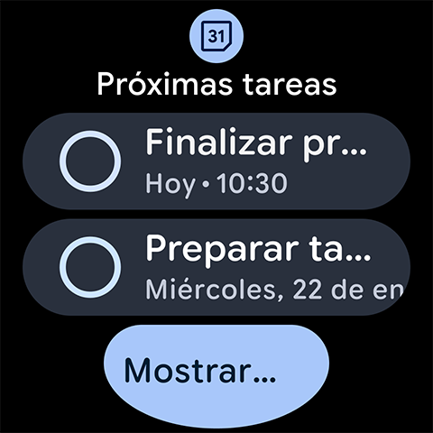 Captura de pantalla de Google Calendar