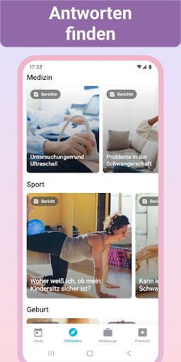 Schwangerschaft + Tracker-App Screenshot