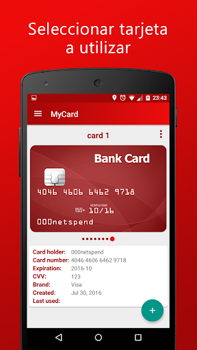 Captura de pantalla de MyCard - El pago NFC