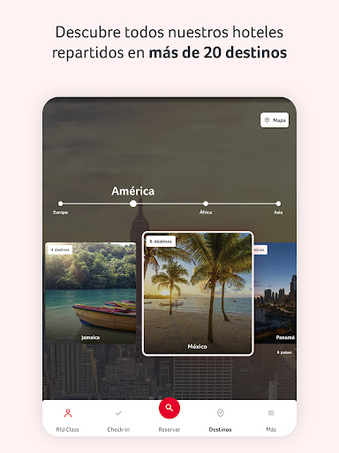 Captura de pantalla de RIU Hotels & Resorts