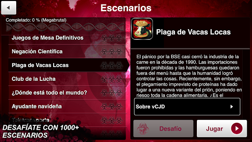 Captura de pantalla de Plague Inc.