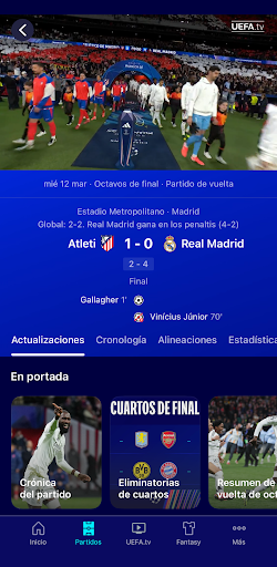 Captura de pantalla de UEFA Champions League Oficial