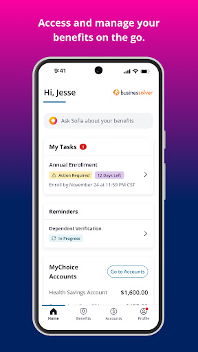 Captura de pantalla de MyChoice Benefits