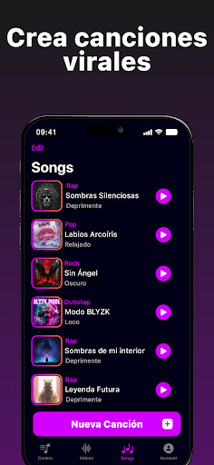 Captura de pantalla de Generador de música IA: Banger
