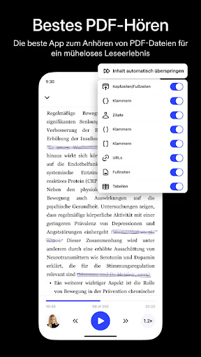 Speechify: KI-Vorlese-App Screenshot
