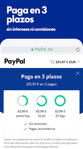 Captura de pantalla de PayPal