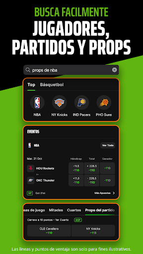 Captura de pantalla de DraftKings Sportsbook & Casino